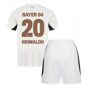 Billiga Bayer Leverkusen Alejandro Grimaldo #20 Bortatröja Barn 2024-25 Kortärmad (+ Korta byxor)